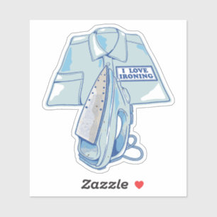 Ik hou van het strijken van grappig ijzer sticker