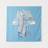 Ik hou van het strijken van grappig ijzer wandkleed (Voorkant)