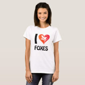 Ik hou van het T-shirt van Foxes (Voorkant volledig)