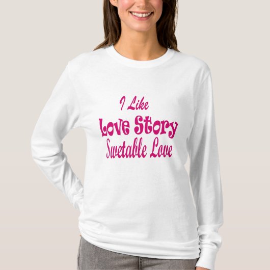 Ik hou van het T-shirt van Love Story (Voorkant)