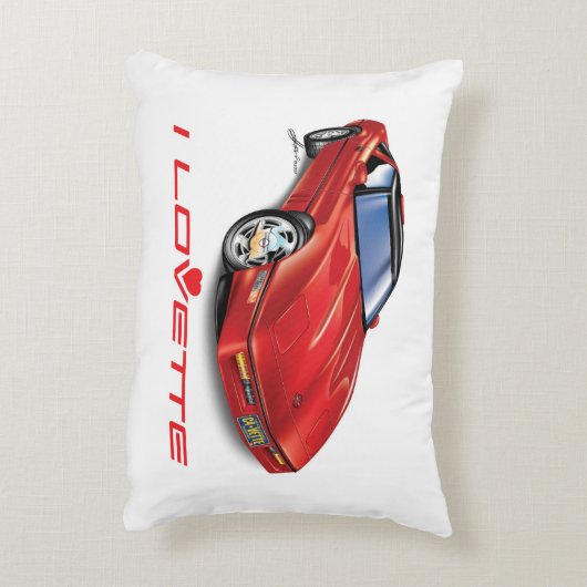 IK HOU VAN HET UNIEKE AUTO-ONTWERP ACCENT KUSSEN (Achterkant (Verticaal))