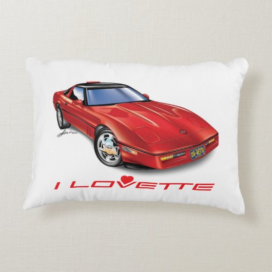 IK HOU VAN HET UNIEKE AUTO-ONTWERP ACCENT KUSSEN (Achterkant)