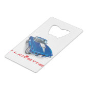 IK HOU VAN HET UNIEKE AUTO-ONTWERP CREDITKAART FLESSENOPENER (Voorkant Gekanteld)