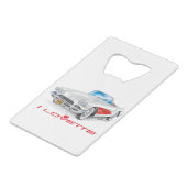 IK HOU VAN HET UNIEKE AUTO-ONTWERP CREDITKAART FLESSENOPENER (Achterkant Gekanteld)