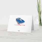 IK HOU VAN HET UNIEKE AUTO-ONTWERP FEESTDAGEN KAART (Achterkant)