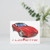 IK HOU VAN HET UNIEKE AUTO-ONTWERP FEESTDAGENKAART (Staand voorkant)