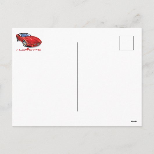 IK HOU VAN HET UNIEKE AUTO-ONTWERP FEESTDAGENKAART (Achterkant)