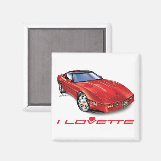 IK HOU VAN HET UNIEKE AUTO-ONTWERP MAGNEET (Voorkant / Achterkant)