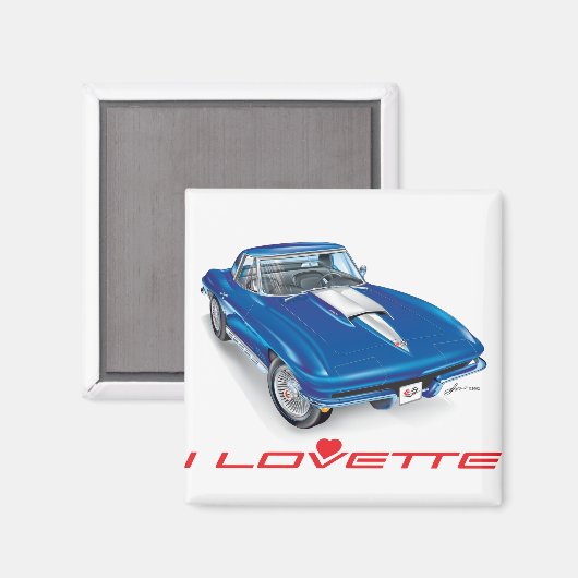 IK HOU VAN HET UNIEKE AUTO-ONTWERP MAGNEET (Voorkant / Achterkant)