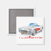 IK HOU VAN HET UNIEKE AUTO-ONTWERP MAGNEET (Voorkant / Achterkant)