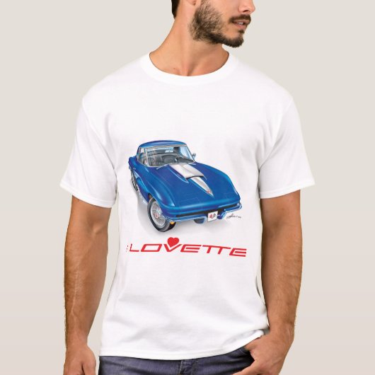 IK HOU VAN HET UNIEKE AUTO-ONTWERP T-SHIRT (Voorkant)