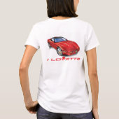 IK HOU VAN HET UNIEKE AUTO-ONTWERP T-SHIRT (Achterkant)