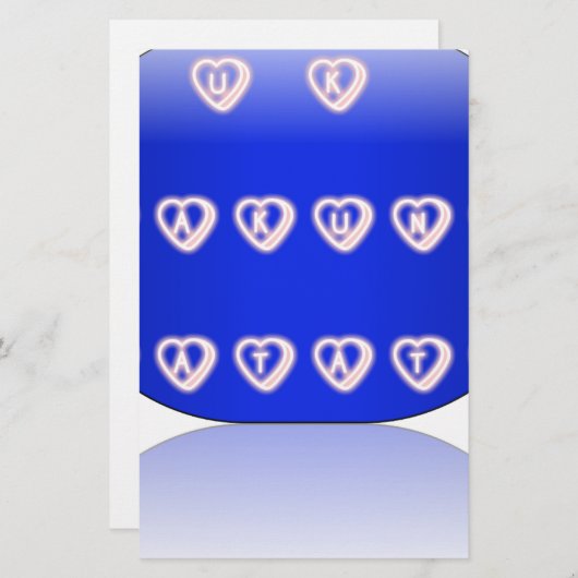 Ik hou van het Verenigd Koninkrijk Briefpapier (Voorkant / Achterkant)