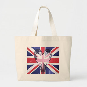 Ik hou van het Verenigd Koninkrijk Grote Tote Bag