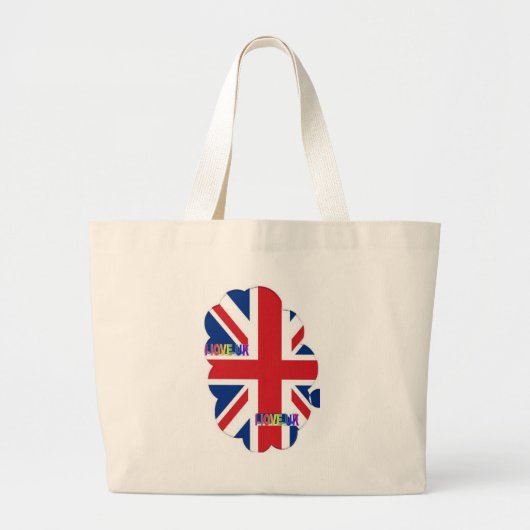 Ik hou van het Verenigd Koninkrijk Grote Tote Bag (Voorkant)
