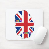 Ik hou van het Verenigd Koninkrijk Muismat (Met muis)