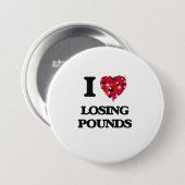 Ik hou van het verliezen van grenzen ronde button 7,6 cm (Voorkant /achterkant)