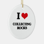 Ik hou van het verzamelen van Rocks Keramisch Ornament (Rechts)