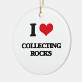 Ik hou van het verzamelen van Rocks Keramisch Ornament (Links)