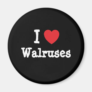 Ik hou van het Walrussen hart aangepast aan je wen Magneet