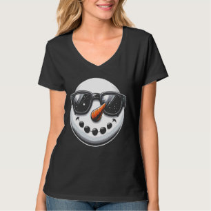 Ik hou van het winterseizoen koud klimaat ijs snee t-shirt