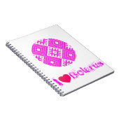 Ik hou van het Wit-Rusland Folkpatroon В ныивш, Notitieboek (Rechterzijde)