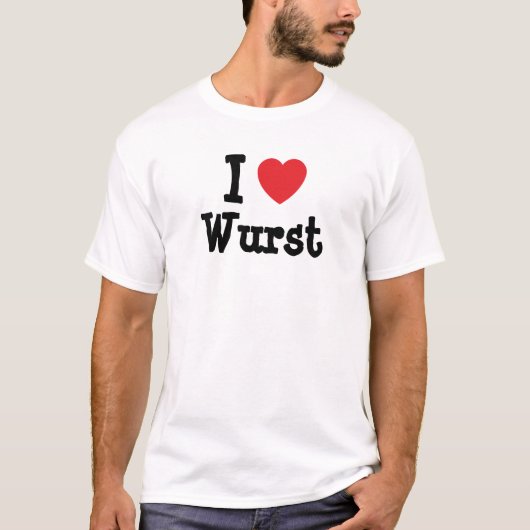 Ik hou van het Wurst hart T-Shirt (Voorkant)