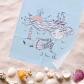Ik hou van het Zee Whimsical Nautical Personal Strandlaken