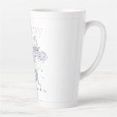 Ik hou van het Zee Whimsical Nautical Personalized Latte Mok (Rechts)