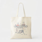 Ik hou van het Zee Whimsical Nautical Tote Bag (Voorkant)