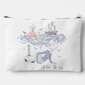 Ik hou van het Zee Whimsical nautische make-up tas (Achterkant)