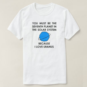 Ik hou van het zevende zonnestelsel van de planeet t-shirt
