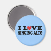Ik hou van het zingen van Alto Music Gift Magneet (Voorkant / Achterkant)
