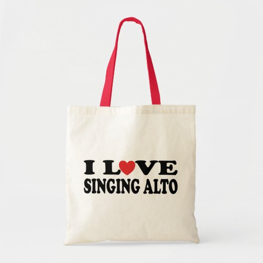 Ik hou van het zingen van Alto Music Gift Tote Bag (Voorkant)