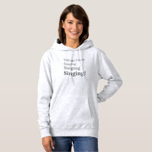 Ik hou van het zingen van Karaoke Lover voor zange Hoodie