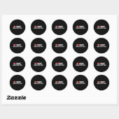 Ik hou van hete brunettes ronde sticker (Vel)