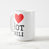 Ik hou van hete chili koffiemok (Voorkant links)