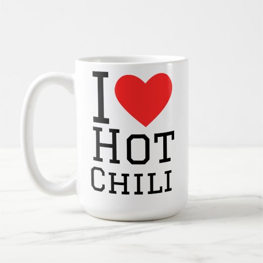 Ik hou van hete chili koffiemok (Links)