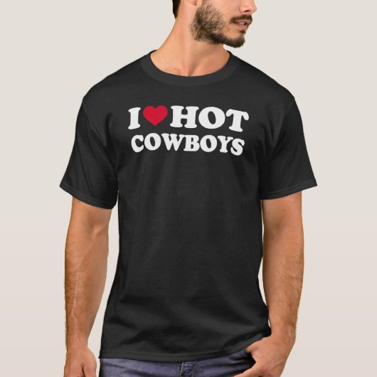 Ik hou van hete cowboys t-shirt (Voorkant)