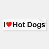 Ik hou van hete honden bumpersticker (Voorkant)
