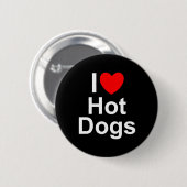Ik hou van hete honden ronde button 5,7 cm (Voorkant /achterkant)