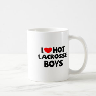 Ik hou van hete lacrosse jongens grappige hart spo koffiemok