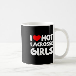 Ik hou van hete lacrosse meisjes grappige hart spo koffiemok