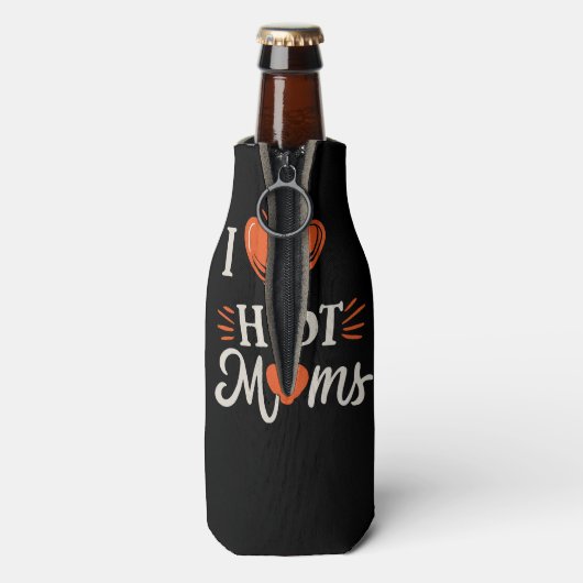 Ik hou van hete moeders ik hart hete moeders benau flesjeskoeler (Fles Achterkant)