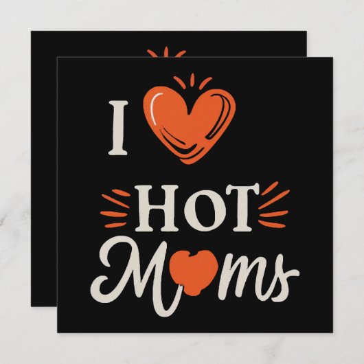 Ik hou van hete moeders ik hart hete moeders benau kaart (Voorkant / Achterkant)