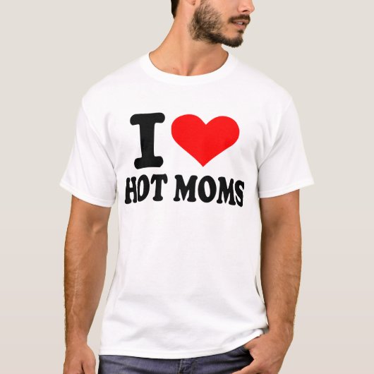 Ik hou van hete moeders t-shirt (Voorkant)