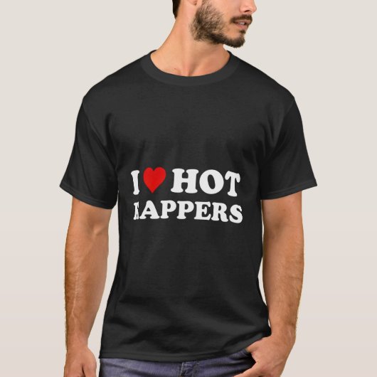 Ik hou van hete rappers t-shirt (Voorkant)