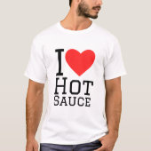 Ik hou van hete saus t-shirt (Voorkant)