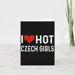 Ik hou van hete Tsjechische meisjes Tsjechië Hart  Kaart