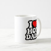 Ik hou van hete vaders Fun Sarcastisch Hart Koffie Koffiemok (Voorkant rechts)